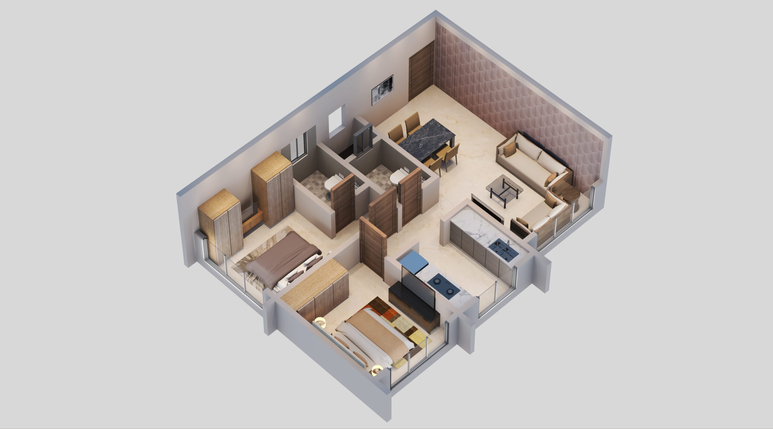 Flat No 01 Isometric