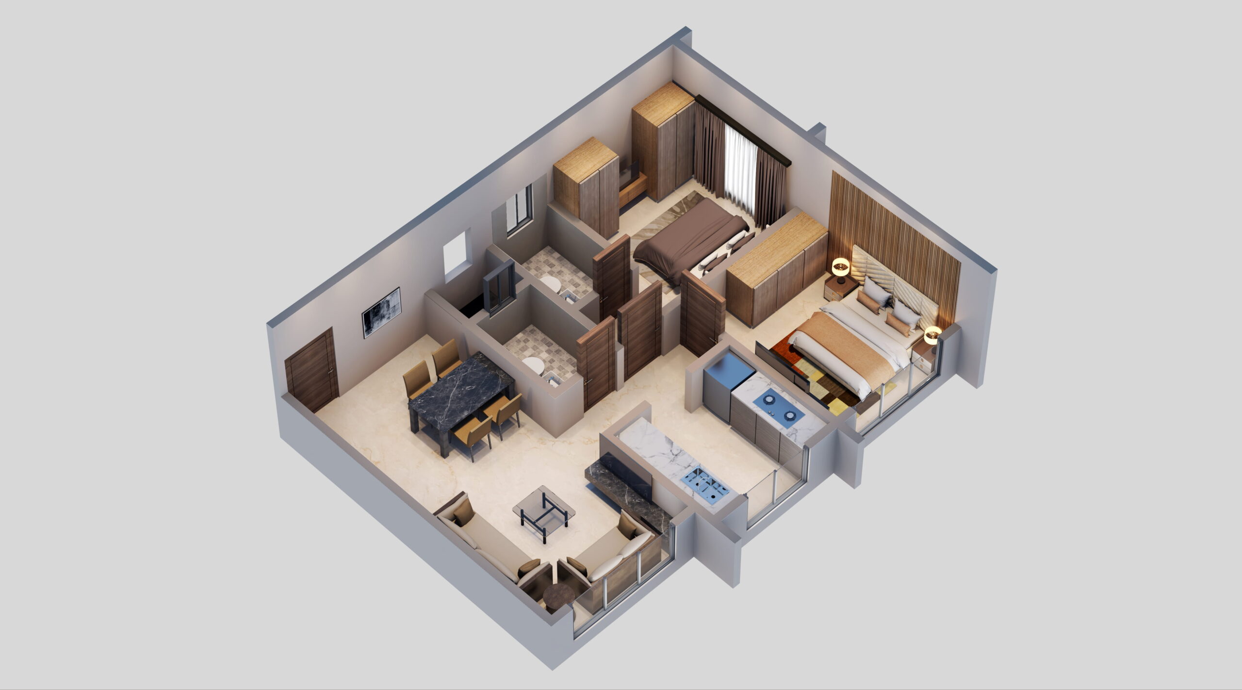 Flat No 02 Isometric