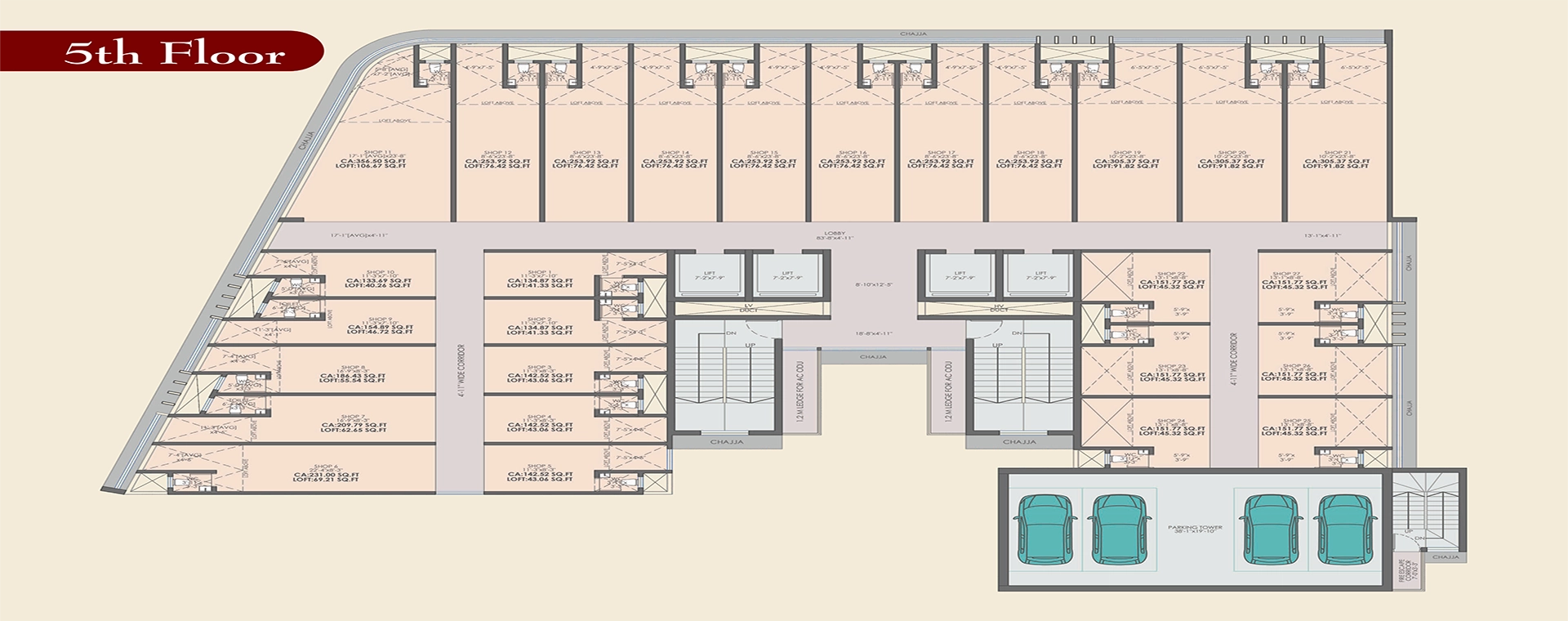 Fifth Floor Plan