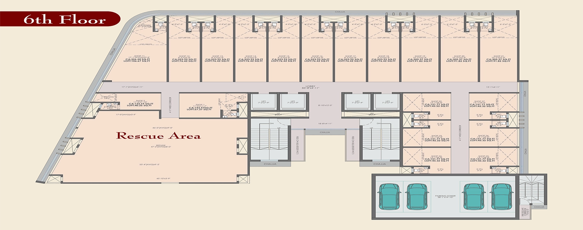 Sixth Floor Plan