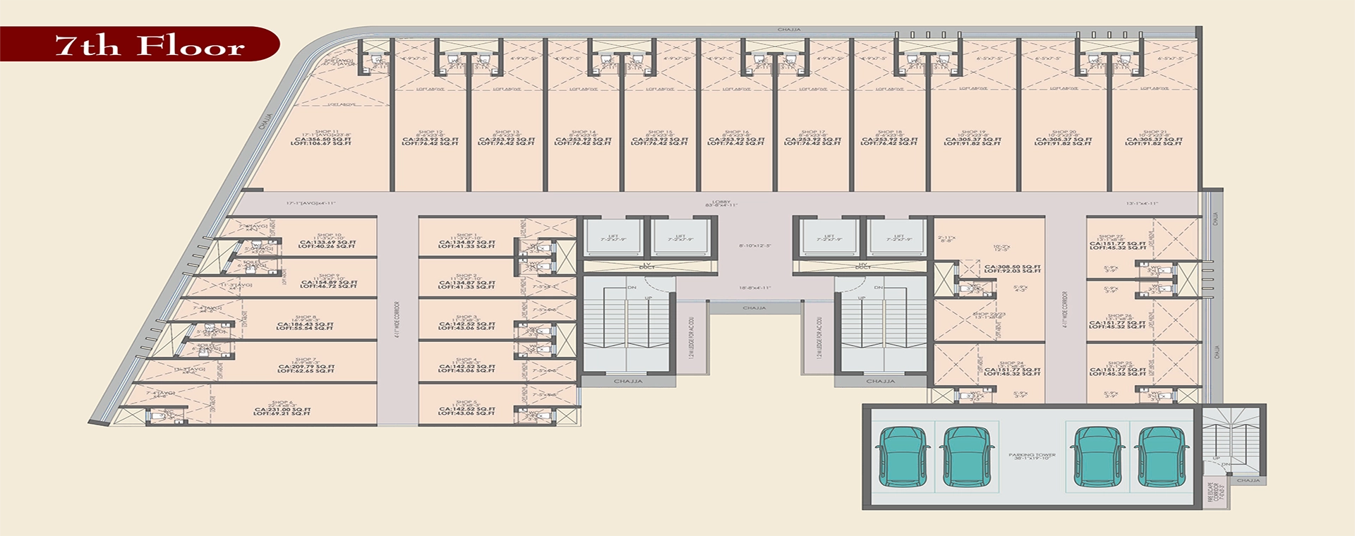 Seventh Floor Plan