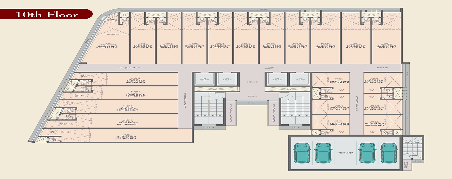Tenth Floor Plan
